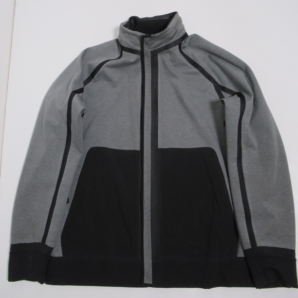 Lululemon Furtive Jacket Black / Heathered Slate / Black Size XL Water-Resistant - Picture 9 of 12